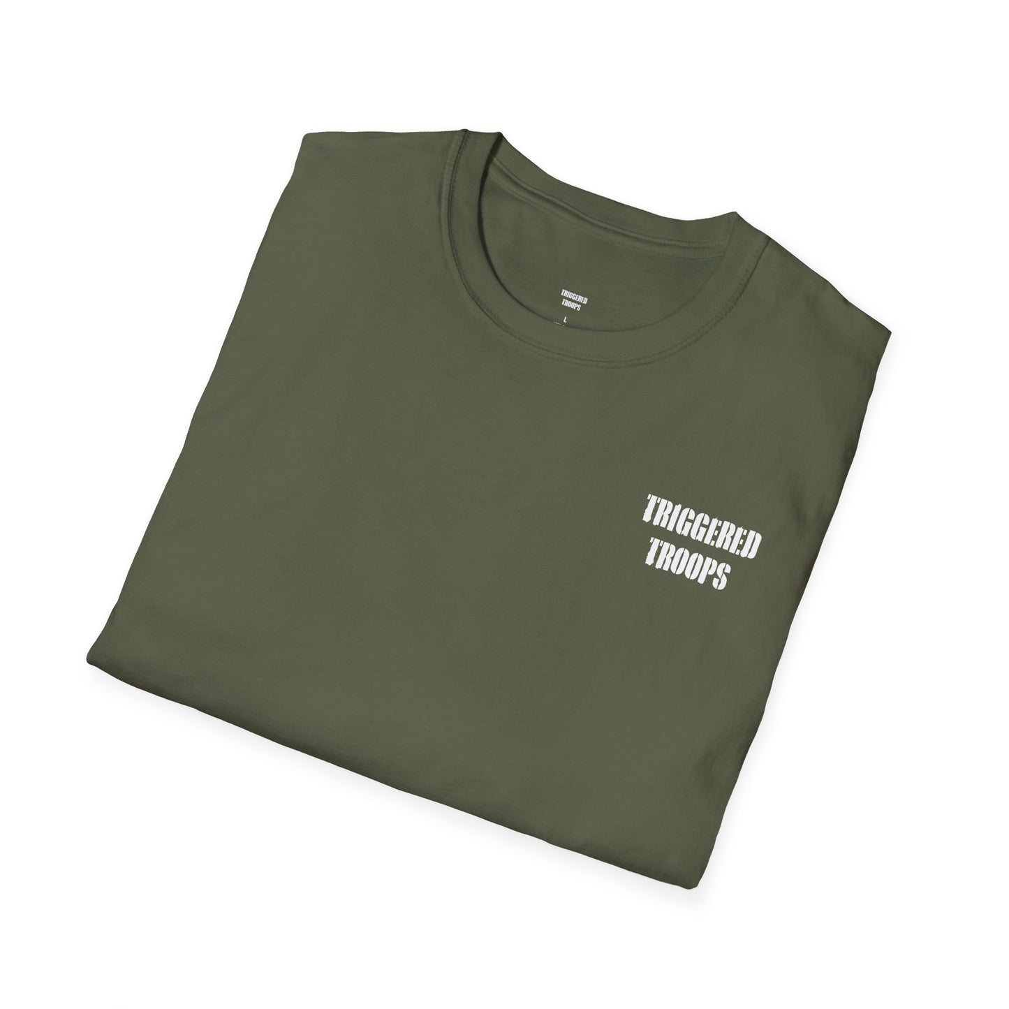 'Lover & a Fighter' Triggered Tee Military Green