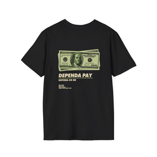 'DEPENDA PAY' Triggered Tee Black