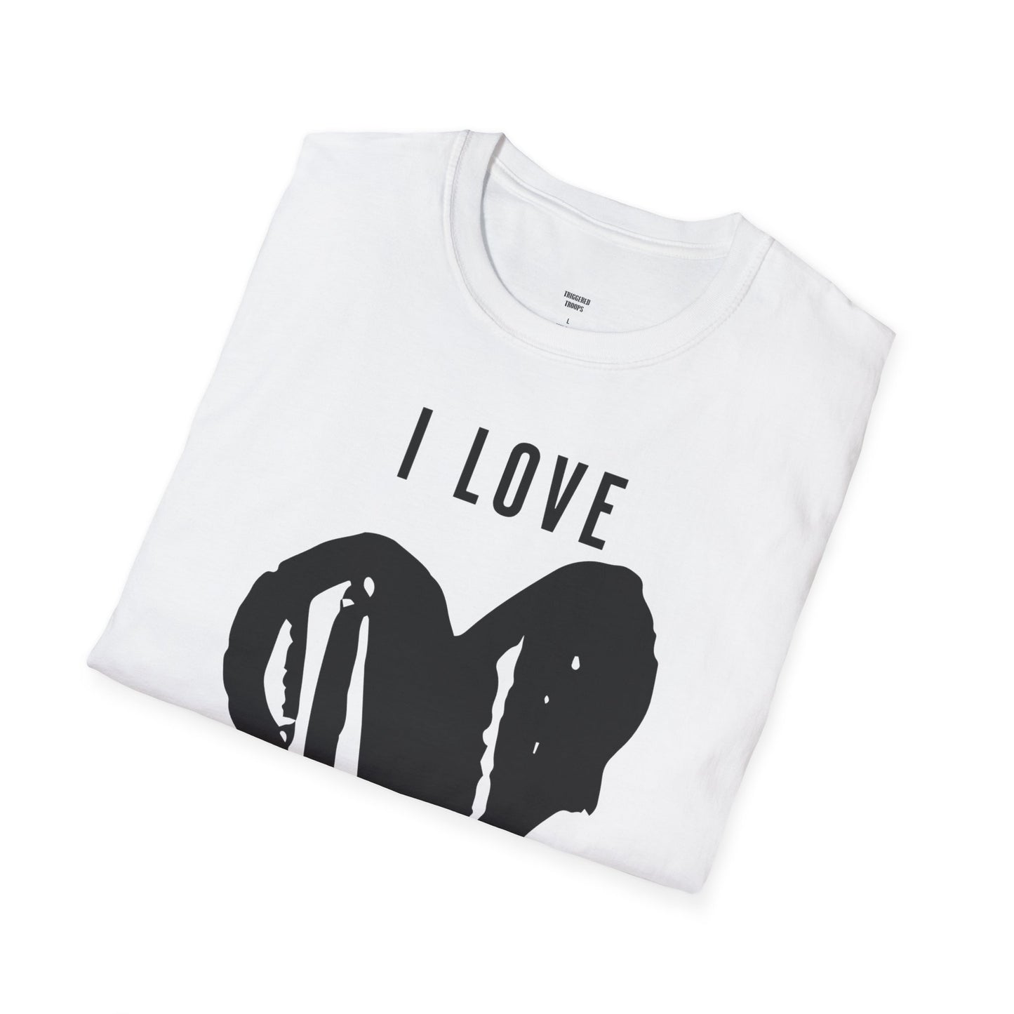 'I love Barracks Bunnies' Triggered Tee White
