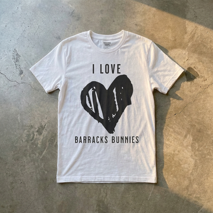 'I love Barracks Bunnies' Triggered Tee White