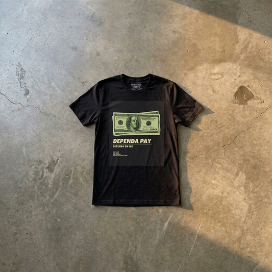 'DEPENDA PAY' Triggered Tee Black